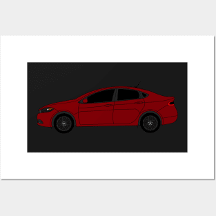 Dodge Dart Passion Red Sticker Posters and Art